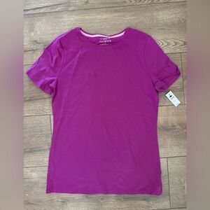WOMEN’S TALBOTS PIMA COTTON CREWNECK TEE PURPLE MEDIUM